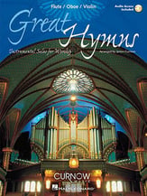 GREAT HYMNS FLUTE/OBOE/VIOLIN Book with Online Audio cover